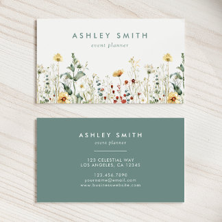 Summer Wildflower Field Business Card