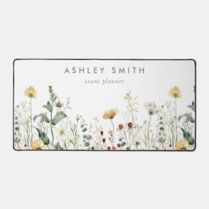 Summer Wildflower Field Desk Mat