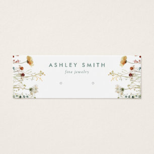 Summer Wildflower Field Earring Display Card
