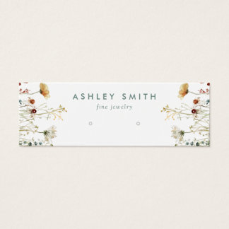 Summer Wildflower Field Earring Display Card