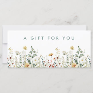 Summer Wildflower Field Gift Certificate