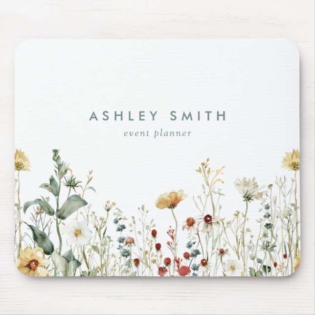 Summer Wildflower Field Mouse Mat (Front)