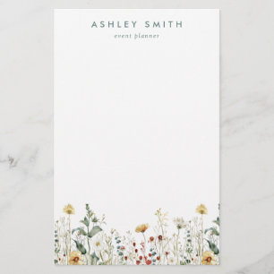 Summer Wildflower Field Stationery