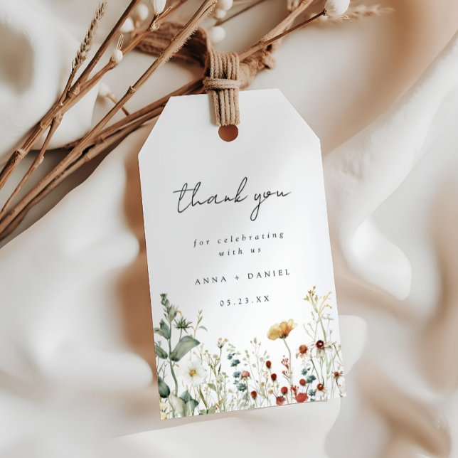 Summer Wildflower Field Wedding Gift Tags (Creator Uploaded)