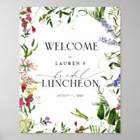 Summer Wildflower Floral Bridal Luncheon Welcome