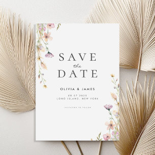Summer Wildflower Floral Wedding Save The Date