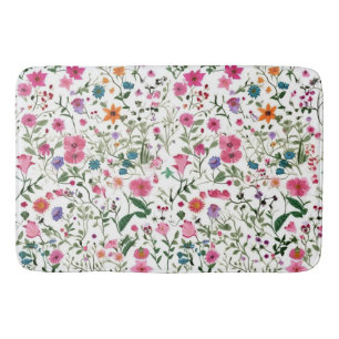 Summer Wildflower Garden Bath Mat