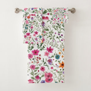 Summer Wildflower Garden Bath Towel Set