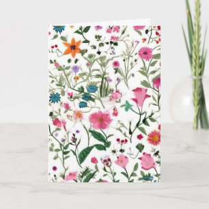 Summer Wildflower Garden for Birthday Card