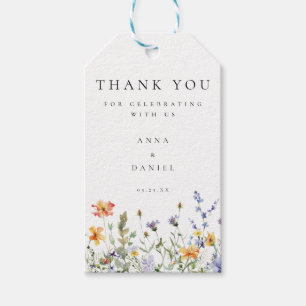Summer Wildflower Garden Wedding Favour Gift Tags