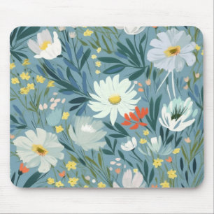 Summer Wildflower Meadow Design Mouse Mat