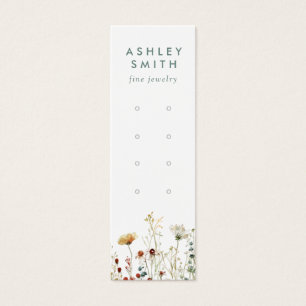 Summer Wildflower Multiple Earring Display Card