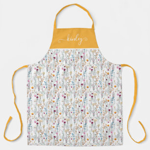 Summer Wildflower Pattern Apron