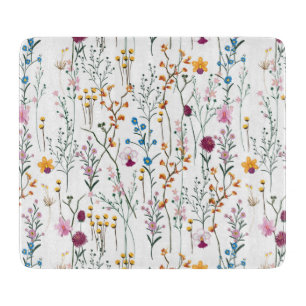 Summer Wildflower Pattern Cutting Board