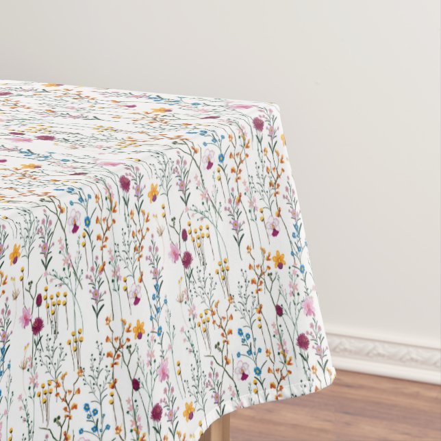 Summer Wildflower Pattern Tablecloth (In Situ)