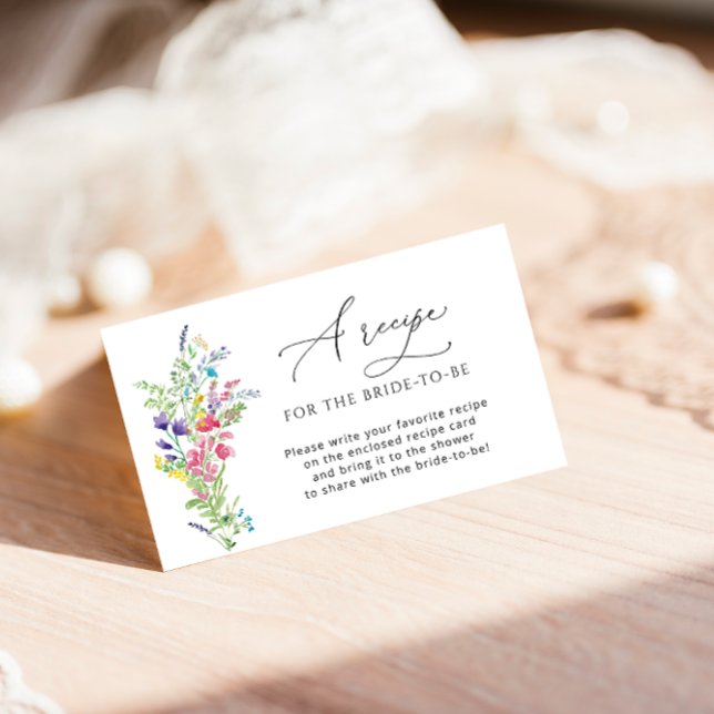 Summer Wildflower Please Bring A Recipe Enclosure Card (Creator Uploaded)