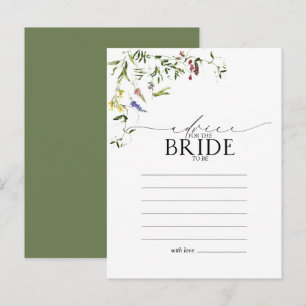 Summer Wildflower Watercolor Advice To The Bride Postcard