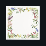 Summer Wildflower Watercolor Floral Bridal Shower Napkin<br><div class="desc">Celebrate the bride's shower with these pretty, elegant summer wildflower watercolor floral napkins. Featuring a border of watercolor summer wildflowers such as sweet pea, lupines, snapdragons, and more, in bright, summery shades of pink, lilac, lavender, yellows, blues and delicate green botanical leaves. Part of a co-ordinated suite. View suite here:...</div>