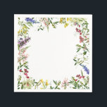 Summer Wildflower Watercolor Floral Bridal Shower Napkin<br><div class="desc">Celebrate the bride's shower with these pretty, elegant summer wildflower watercolor floral napkins. Featuring a border of watercolor summer wildflowers such as sweet pea, lupines, snapdragons, and more, in bright, summery shades of pink, lilac, lavender, yellows, blues and delicate green botanical leaves. Part of a co-ordinated suite. View suite here:...</div>