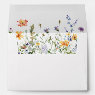 Summer Wildflower Wedding Envelope