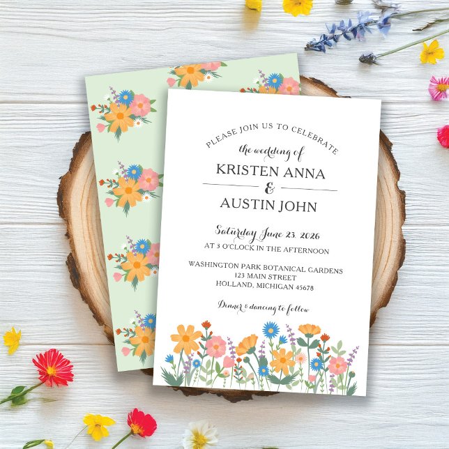 Summer Wildflower Wedding Invitation (Creator Uploaded)