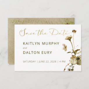 Summer Wildflowers & Daisies Save the Date Card