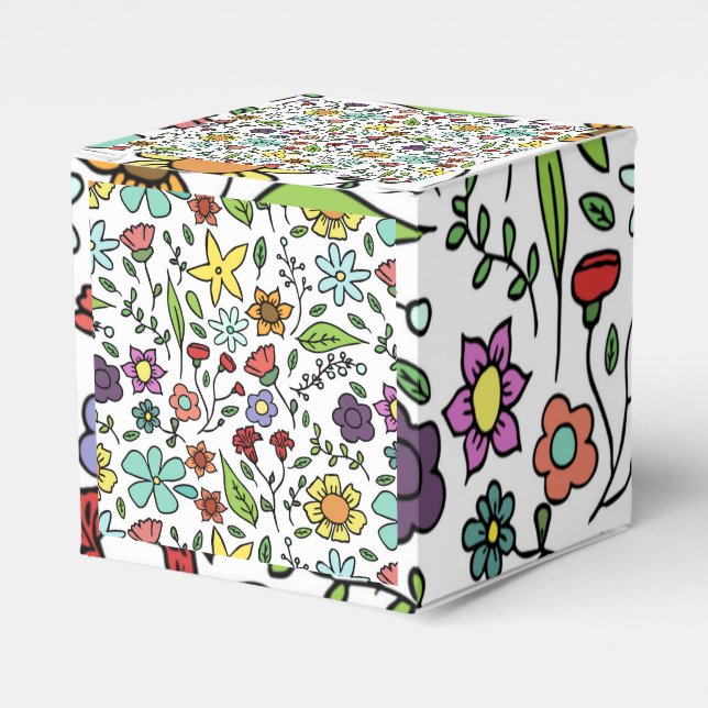 Summer Wildflowers  Favour Box (Front Side)