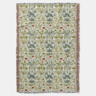 Summer Wildflowers Floral Throw Blanket
