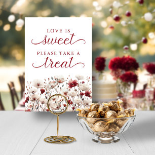 Summer Wildflowers Love is Sweet Favour Sign Invitation