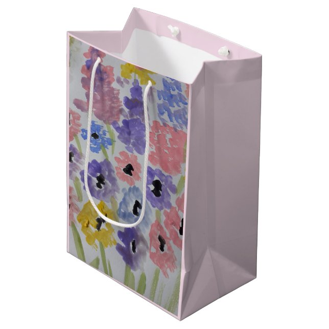 Summer Wildflowers  Medium Gift Bag (Front Angled)