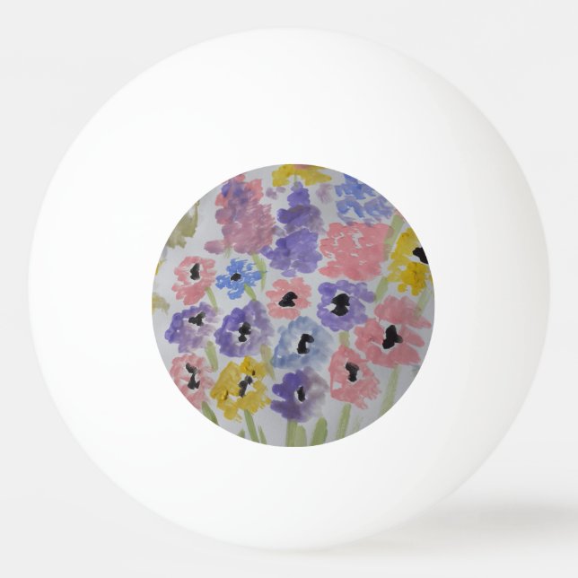 Summer Wildflowers Ping Pong Ball (Back)