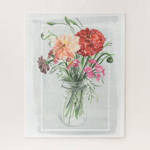 Summer Wildflowers - Pinks & Reds Jigsaw Puzzle