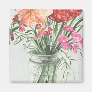 Summer Wildflowers - Pinks & Reds Magnet