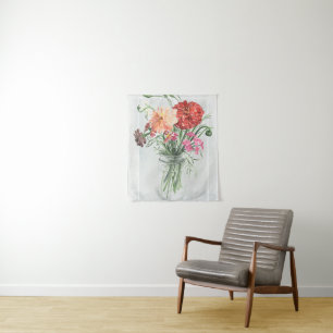 Summer Wildflowers - Pinks & Reds Tapestry