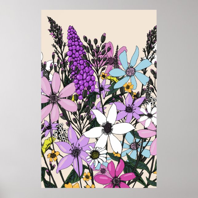 Summer Wildflowers Poster (Front)