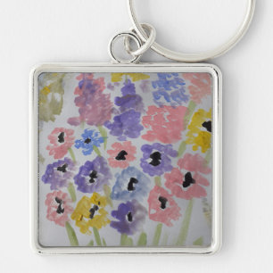 Summer Wildflowers Premium Key Ring