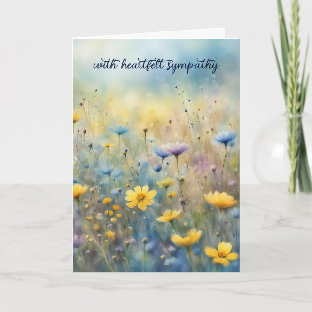 Summer Wildflowers Sympathy Card (Front)