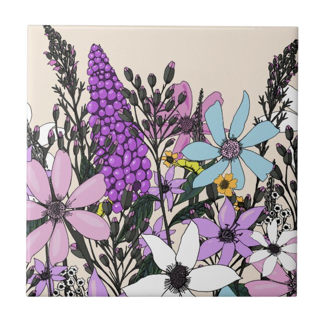Summer Wildflowers Tile (Front)