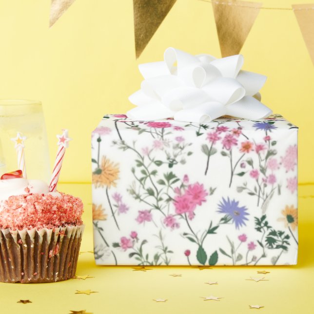 Summer Wildflowers Wrapping Paper (Birthday Party)
