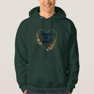 Summer Winter Unisex Floral Heart  Quote B I G  Hoodie
