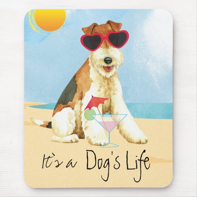 Summer Wire Fox Terrier Mouse Mat (Front)