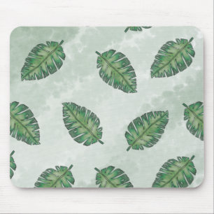 Summer With Green Leaf Mouse Mat
