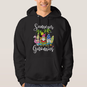Summer With My Gnomies Cute Garden Gnomes Family V Hoodie