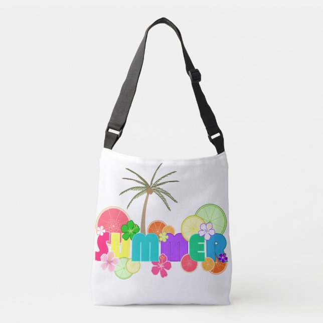 Summer (With Palm Tree) Crossbody Bag (Front)