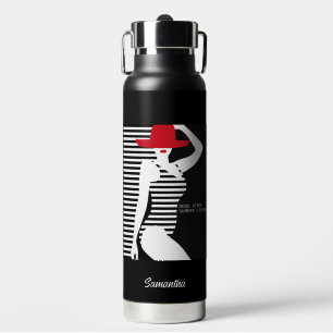 Summer Woman Custom Name Water Bottle