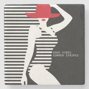 Summer Woman stone coasters