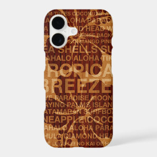 Summer Words Hawaiian Hibiscus Faux Wood