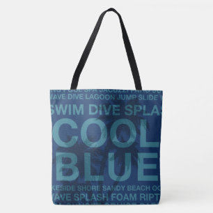 Summer Words Poolside and Palm Tree Beach Bag