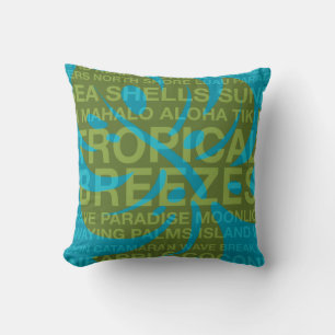 Summer Words Tropical and Monstera Leaf Pillows