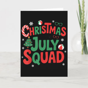 Summer Xmas Christmas In July Squad Funny Aloha To Card
